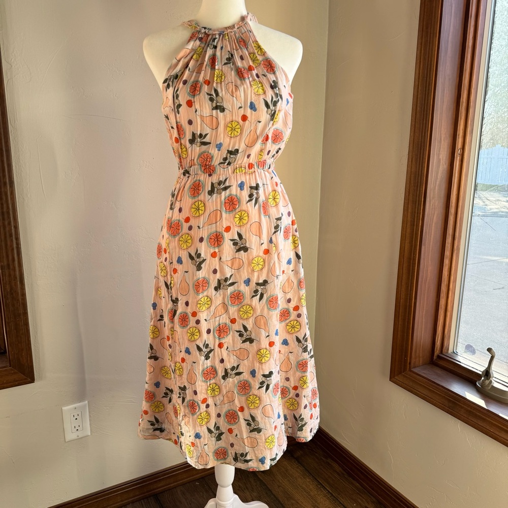 Velveteen Frankie fruit linen dress 10y